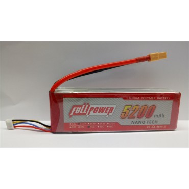 BATERIA DE LIPO 11.1 VOLTS 3S 45C 5200MAH NANO TECH FULLEST ENERGY FP10542126 